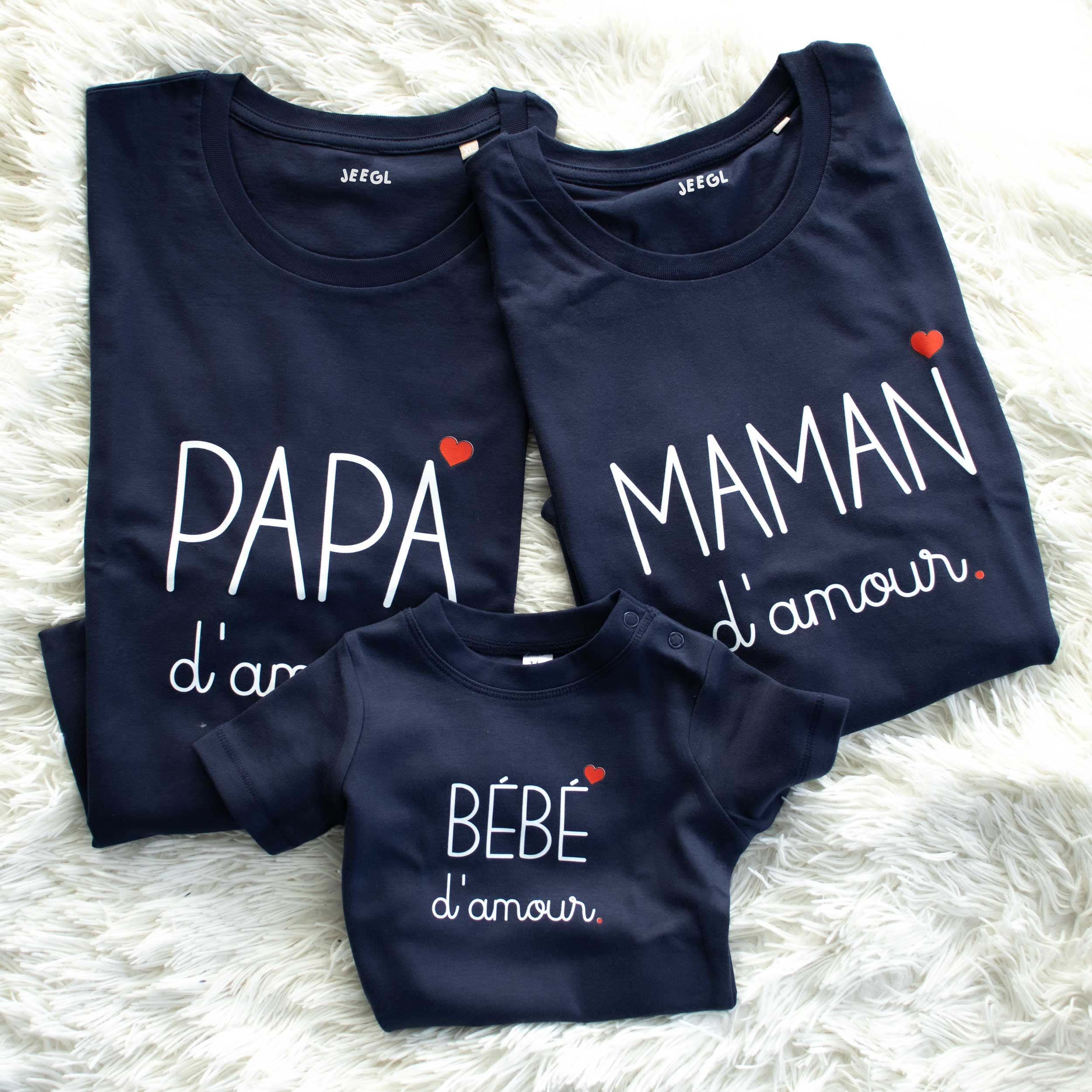 Tee shirt discount maman papa bebe